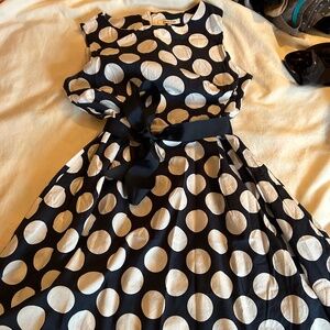 Large polka dots dress all cotton